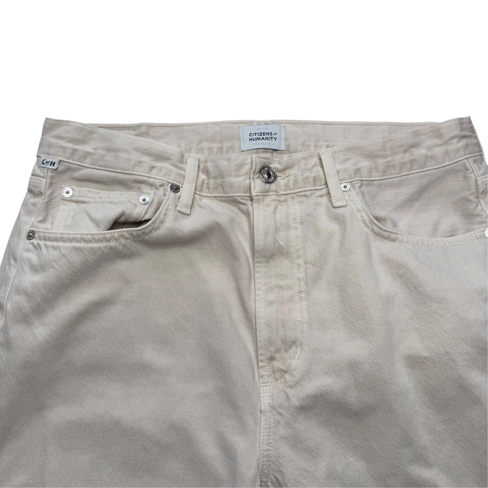CITIZENS OF HUMANITY Miro Jeans Beige Almondette Wide Leg Women's Size 29 FLAWED - Picture 5 of 14